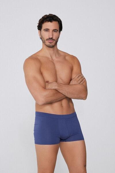 Blue Organic Stretch Cotton Boxers, 5701_540Y, large image number 0