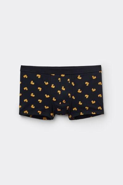 Navy Printed Stretch Cotton Boxers, 5701_365Z, large image number 4