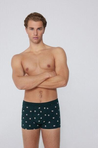 Black Billiard Printed Stretch Cotton Boxers, 5701_801Y, large image number 0