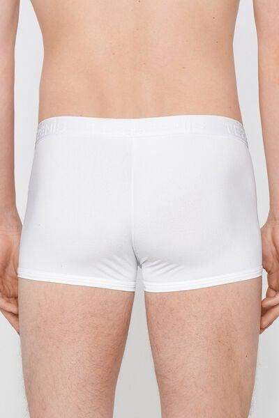 White Elastic Microfibre Boxers, White, large image number 2