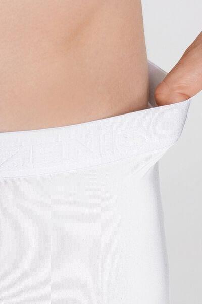 White Elastic Microfibre Boxers, White, large image number 3