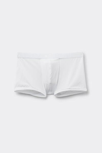 White Elastic Microfibre Boxers, White, large image number 4