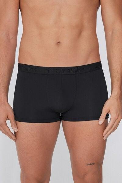 Black Elastic Boxers, Black, large image number 1