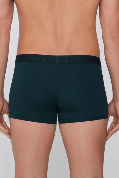 Navy Elastic Microfibre Boxers, , large image number 2