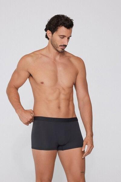 Grey Elastic Cotton Boxers, 5701_4712, large image number 0