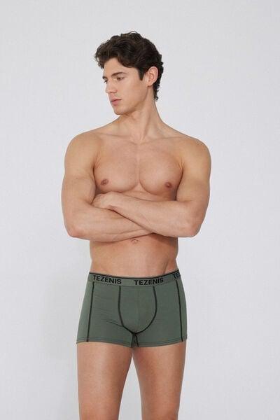 Green Contrasting Seams Boxers, 5701_387Y, large image number 0