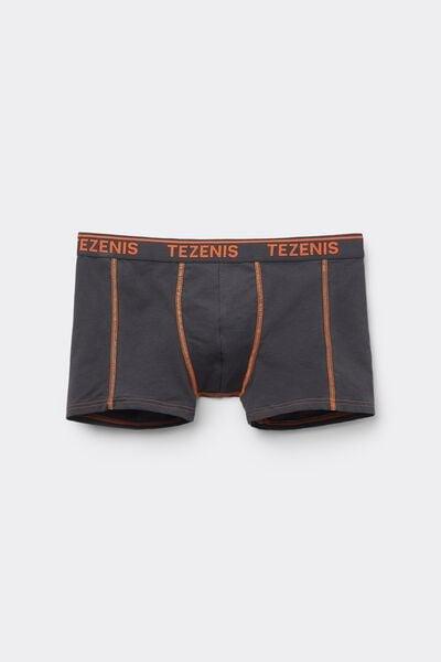 Black Contrasting Seams Cotton Boxers, 5701_539Y, large image number 4