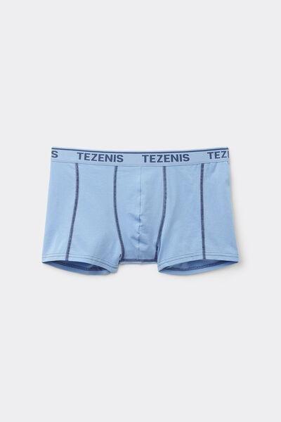 Blue Contrasting Seams Boxers, , large image number 4