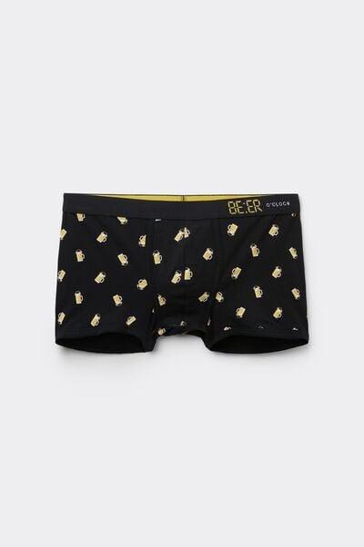 Black Beer Print Cotton Boxers, 5701_261Z, large image number 4