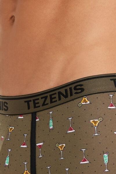 Brown Printed Cotton Boxers, , large image number 3