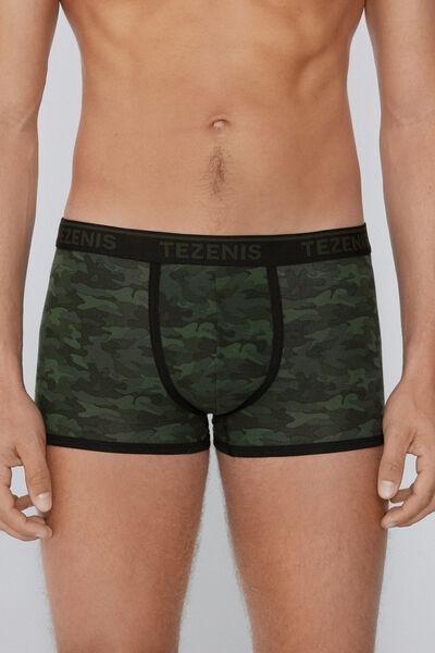 NERO ST.CAMOUFLAGE Printed Cotton Boxers with Contrasting Trim and Logo, , large image number 0