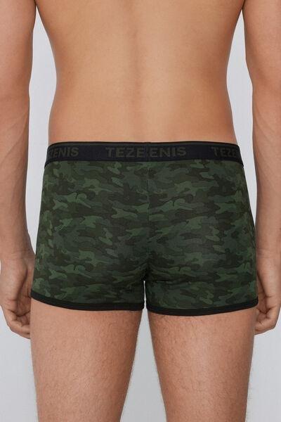 NERO ST.CAMOUFLAGE Printed Cotton Boxers with Contrasting Trim and Logo, , large image number 2