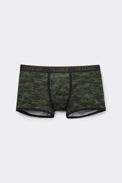 NERO ST.CAMOUFLAGE Printed Cotton Boxers with Contrasting Trim and Logo, , large image number 3