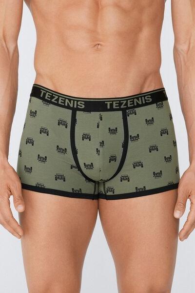 Green Printed Boxers, 5701_929W, large image number 0