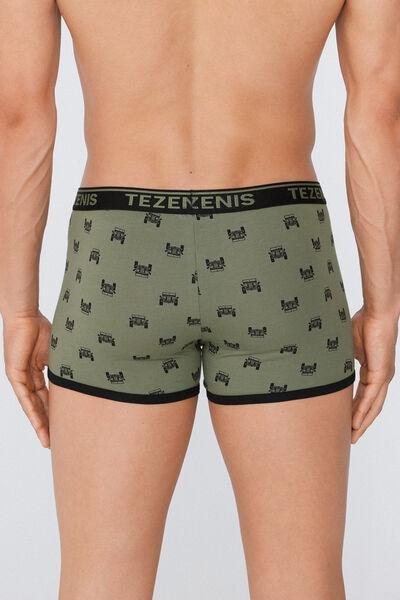 Green Printed Boxers, 5701_929W, large image number 1