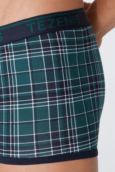 Green Printed Stretch Boxers, , large image number 3