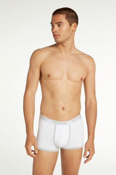 White Embroidered Boxers, , large image number 0