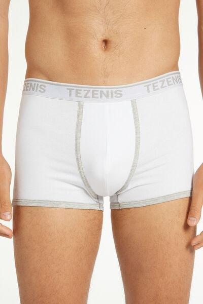 White Embroidered Boxers, , large image number 1