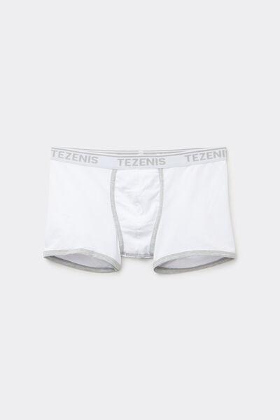 White Embroidered Boxers, White/light Grey Blend, large image number 6