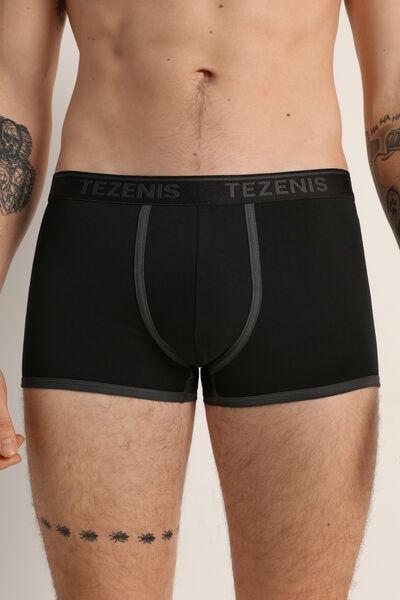 Black Embroidered Boxers, , large image number 1