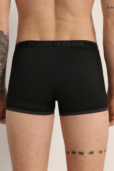 Black Embroidered Boxers, , large image number 2