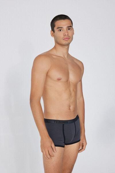 Grey Contrasting Trim Boxer, 5701_660V, large image number 5