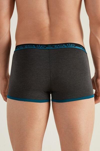 Grey Two Tone Cotton Boxers, , large image number 2