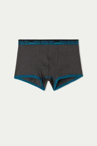 Grey Two Tone Cotton Boxers, , large image number 4