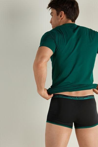Green Two Tone Cotton Boxers, 5701_244V, large image number 0