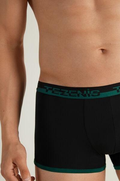 Green Two Tone Cotton Boxers, 5701_244V, large image number 3