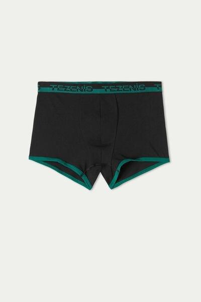 Green Two Tone Cotton Boxers, 5701_244V, large image number 4