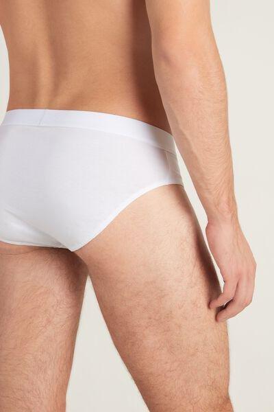 White Stretch Cotton Brief, , large image number 2