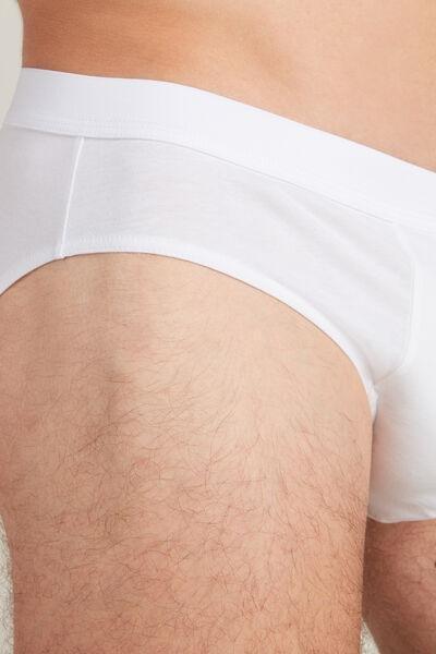 White Stretch Cotton Brief, , large image number 3