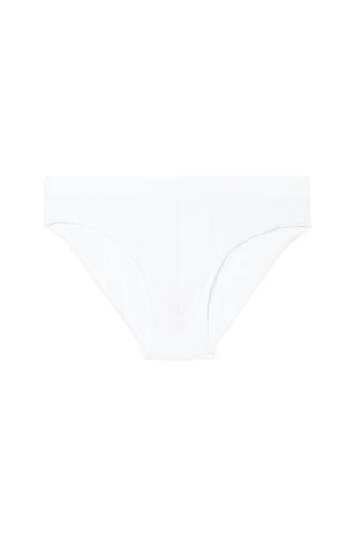 White Stretch Cotton Brief, , large image number 4