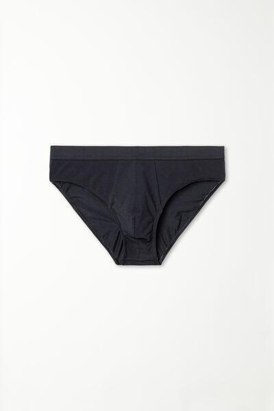 Black Stretch Cotton Brief, , large image number 4