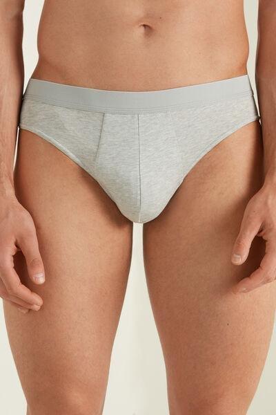 Grey Stretch Cotton Brief, , large image number 0