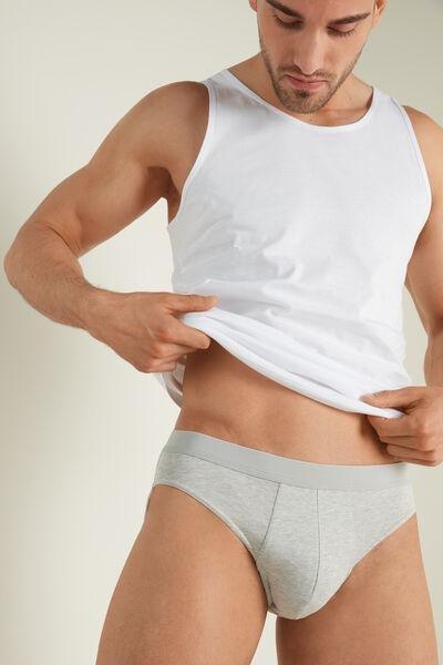 Grey Stretch Cotton Brief, , large image number 1