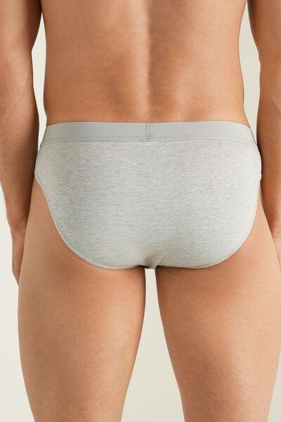 Light Grey Blend Stretch Cotton Brief, Men, , large image number 2