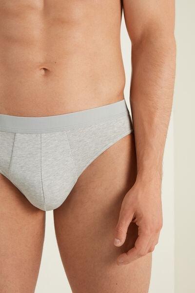 Grey Stretch Cotton Brief, , large image number 3