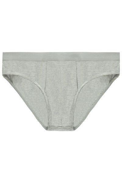Grey Stretch Cotton Brief, , large image number 4