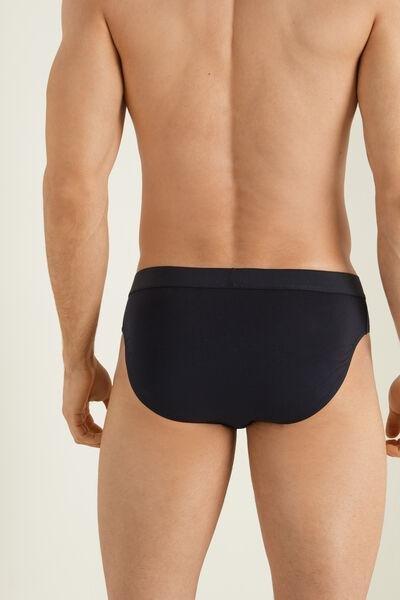 Blue Stretch Cotton Brief, Deep Blue, large image number 2
