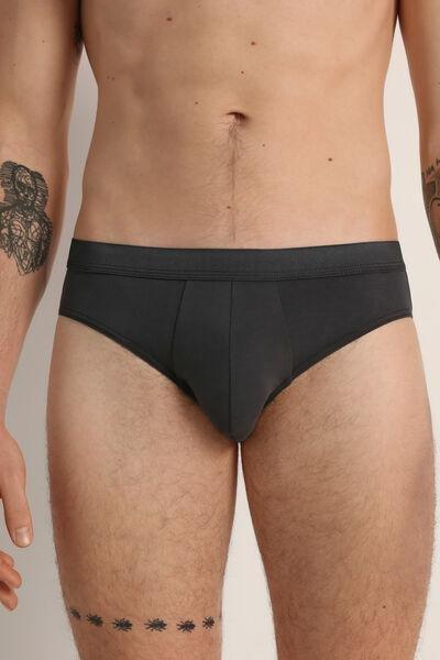 Grey Stretch Cotton Brief, , large image number 0