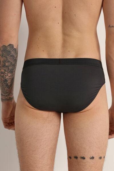 Grey Stretch Cotton Brief, , large image number 2