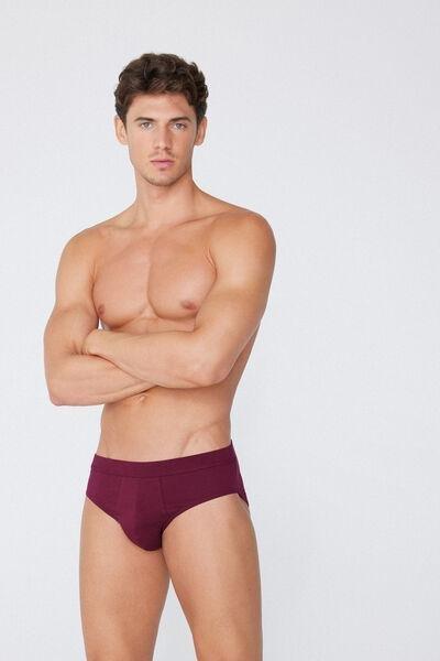 Brown Stretch Cotton Brief, , large image number 1