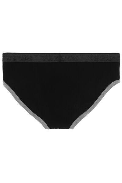 Black/Dark Grey Blend Contrast Waistband Briefs, Men, , large image number 1