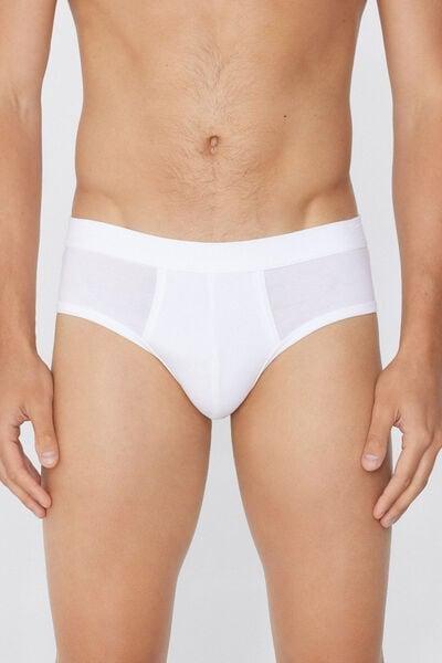 White Second Skin Briefs, White, medium
