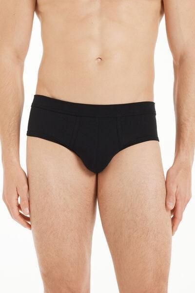Black Second Skin Lightweight Cotton Briefs, , large image number 0