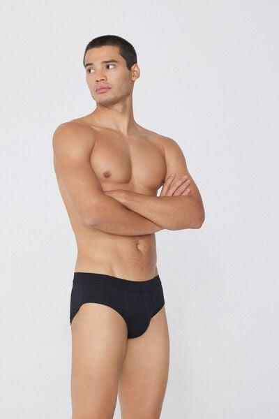 Black Second Skin Lightweight Briefs, Black, medium