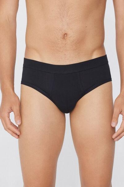 Black Second Skin Lightweight Briefs, Black, medium