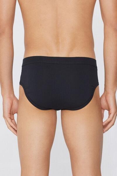 Black Second Skin Lightweight Briefs, Black, medium